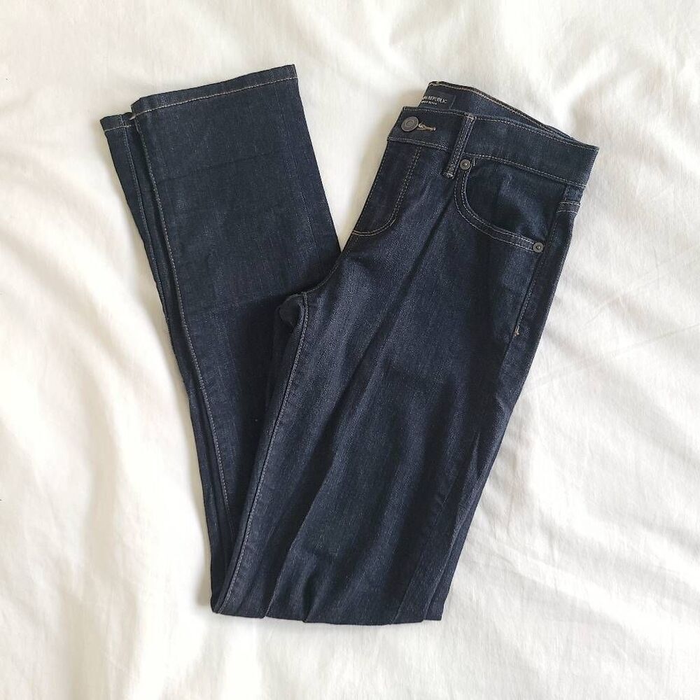 Banana Republic Girlfriend Jeans Womens 25 Blue Denim Straight Skinny Outdoor - Picture 1 of 6